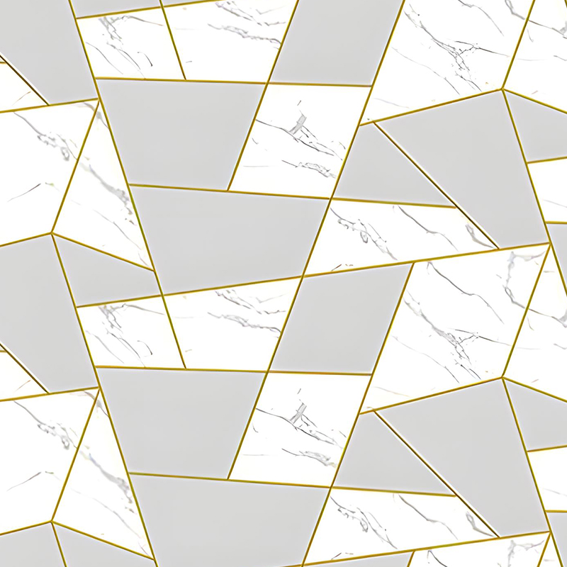 Forgyldt Geometrisk Stue Baggrund Vægdekoration PET Transfer Film